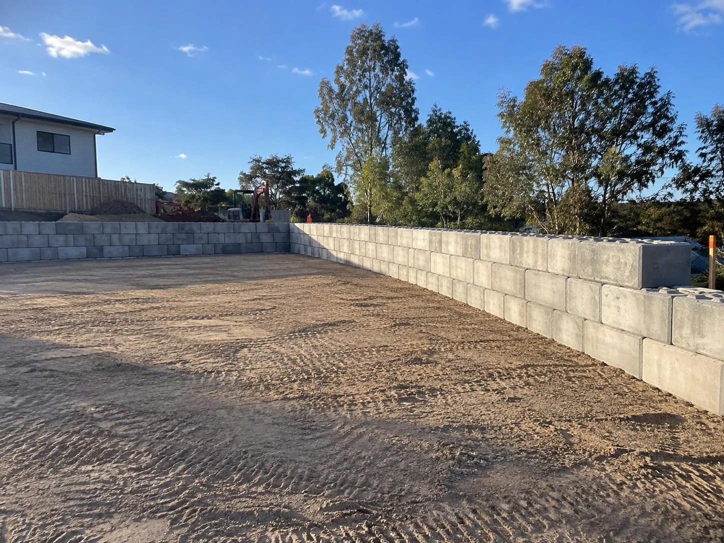 Reinforced besser block wall on a Christchurch property
