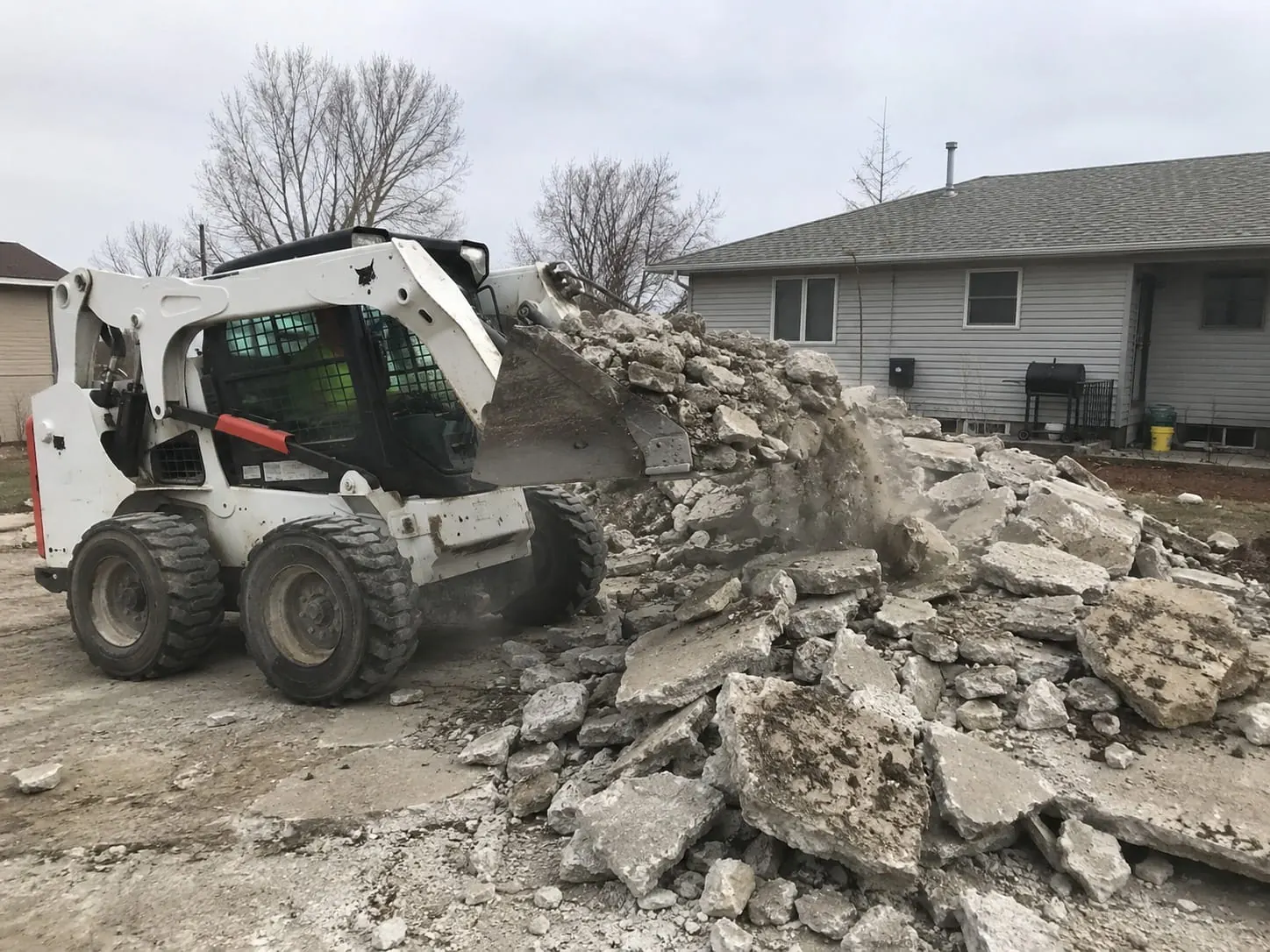 Christchurch concrete demolition contractors bringing down a structure