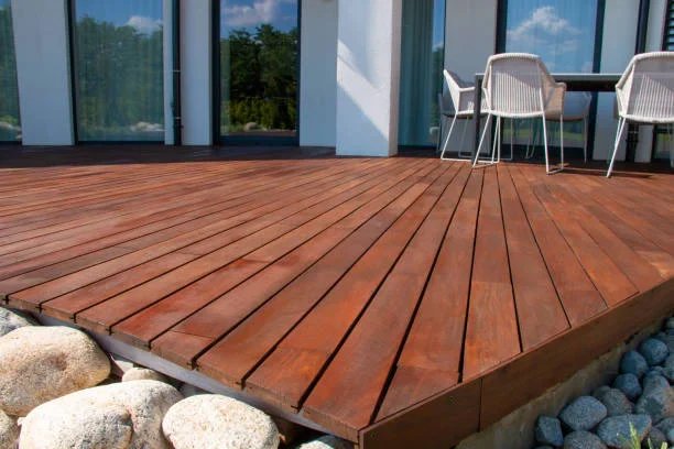 Finished timber deck for a Christchurch home