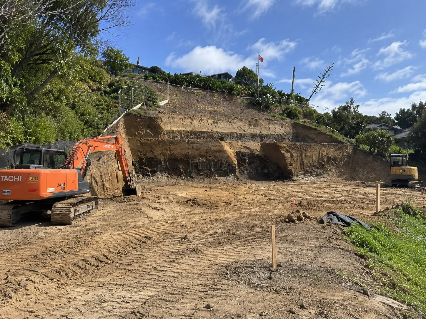 Bulk earthworks and levelling on a Christchurch commercial site
