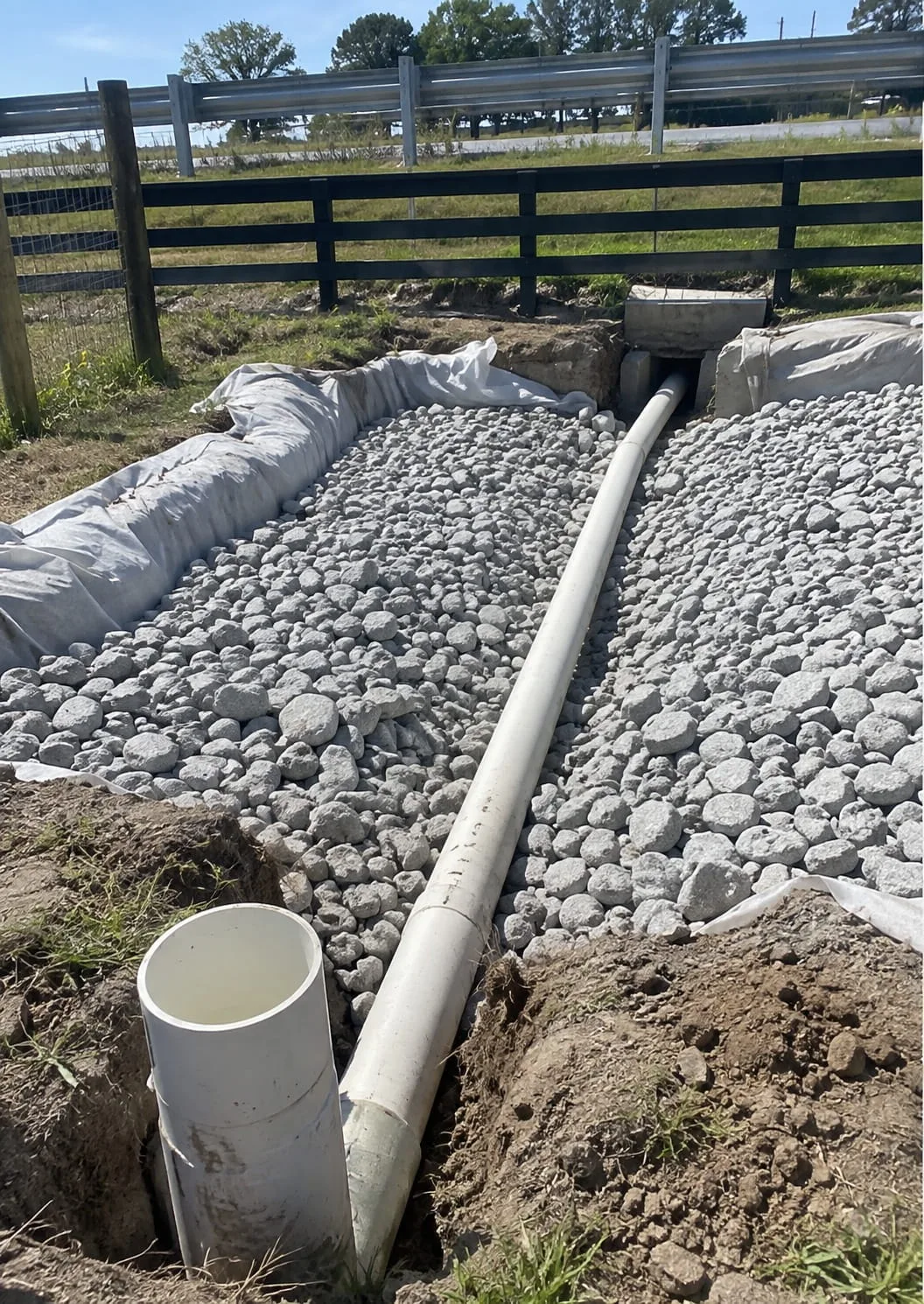 Stormwater drainage pipework on a Christchurch site